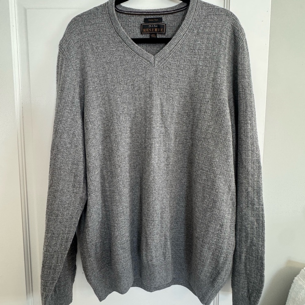 Jos A Bank RESERVE men XL Italian Yarn made in Italy Wool Cashmere Blend sweater
